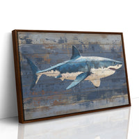 Shark Glides Through Weathered Seas