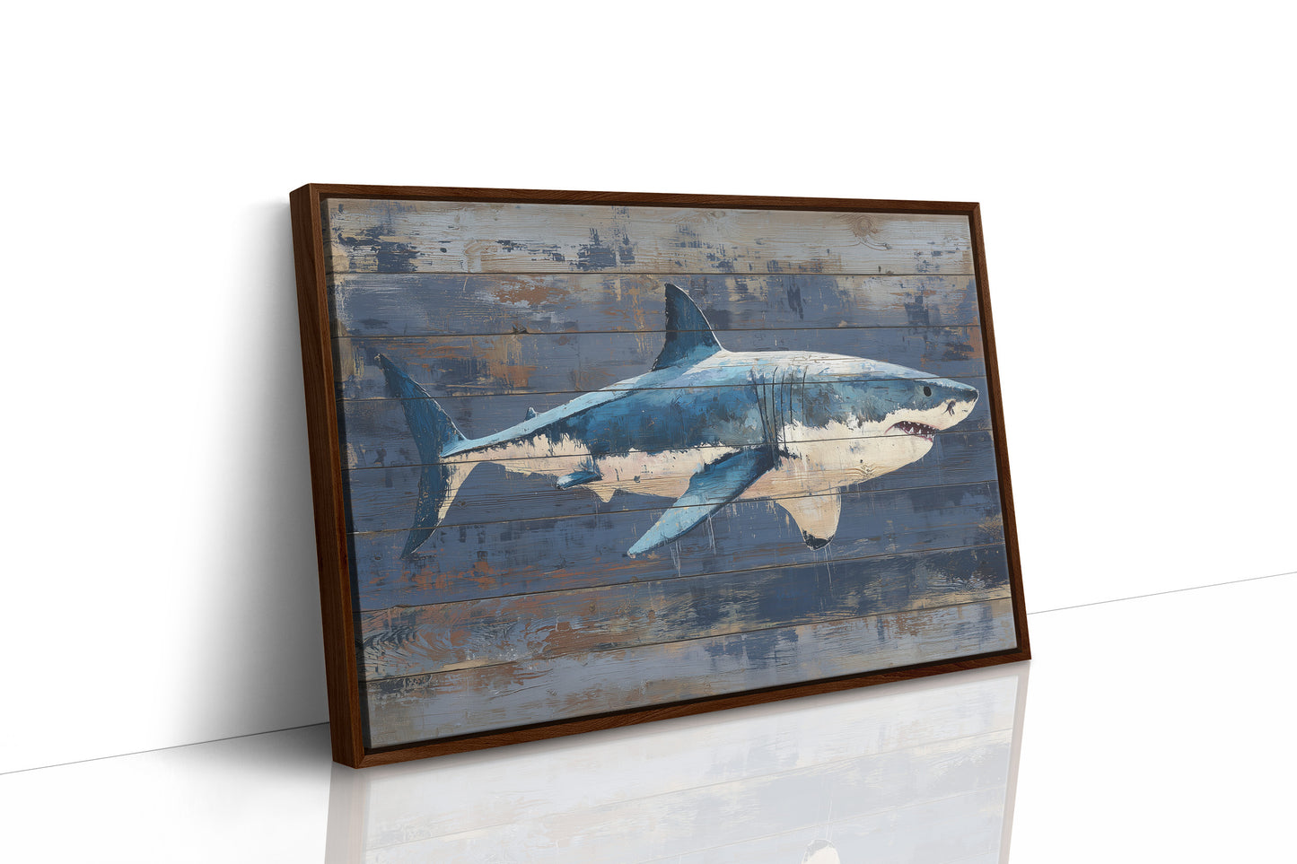 Shark Glides Through Weathered Seas