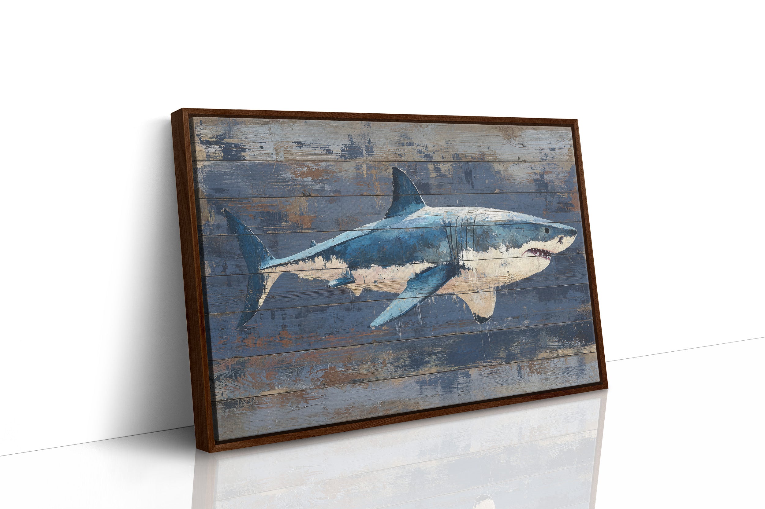 Shark Glides Through Weathered Seas