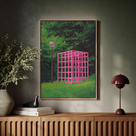 Pink Geometry Dreams In Green