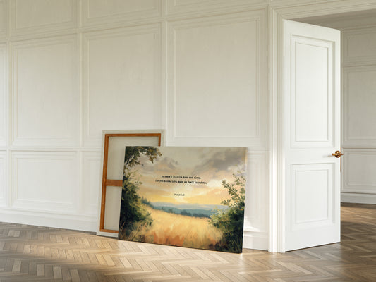 Golden Field of Peace with Psalm 4:8