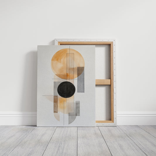 Modern Geometric Abstract Art Print – Minimalist Watercolor Design