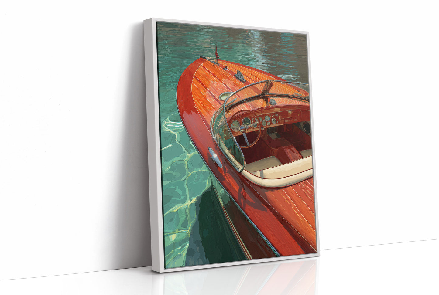 Mahogany Glides Through Emerald Waters