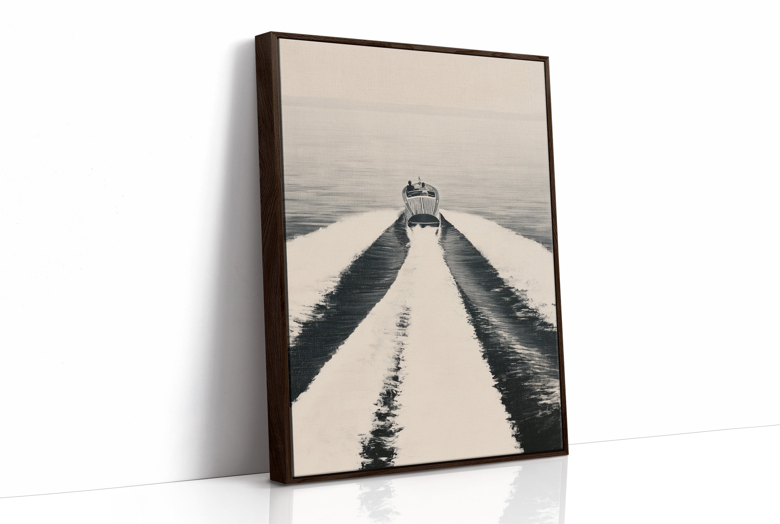 Vintage Speedboat Wake