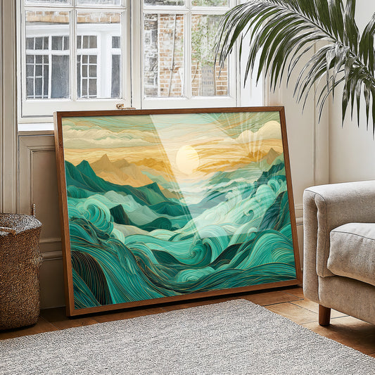 Ocean Mountains Dance At Dawn