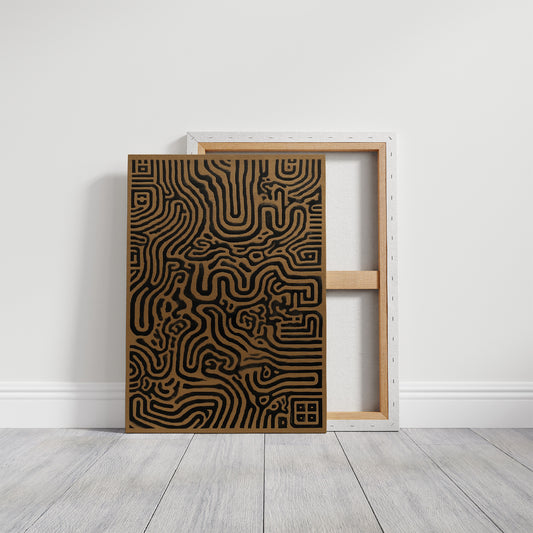 Labyrinth Lines Dance In Bronze Light