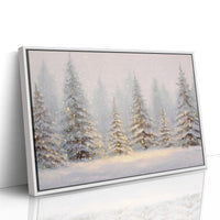 Evergreens Dance Through Winter's Glow