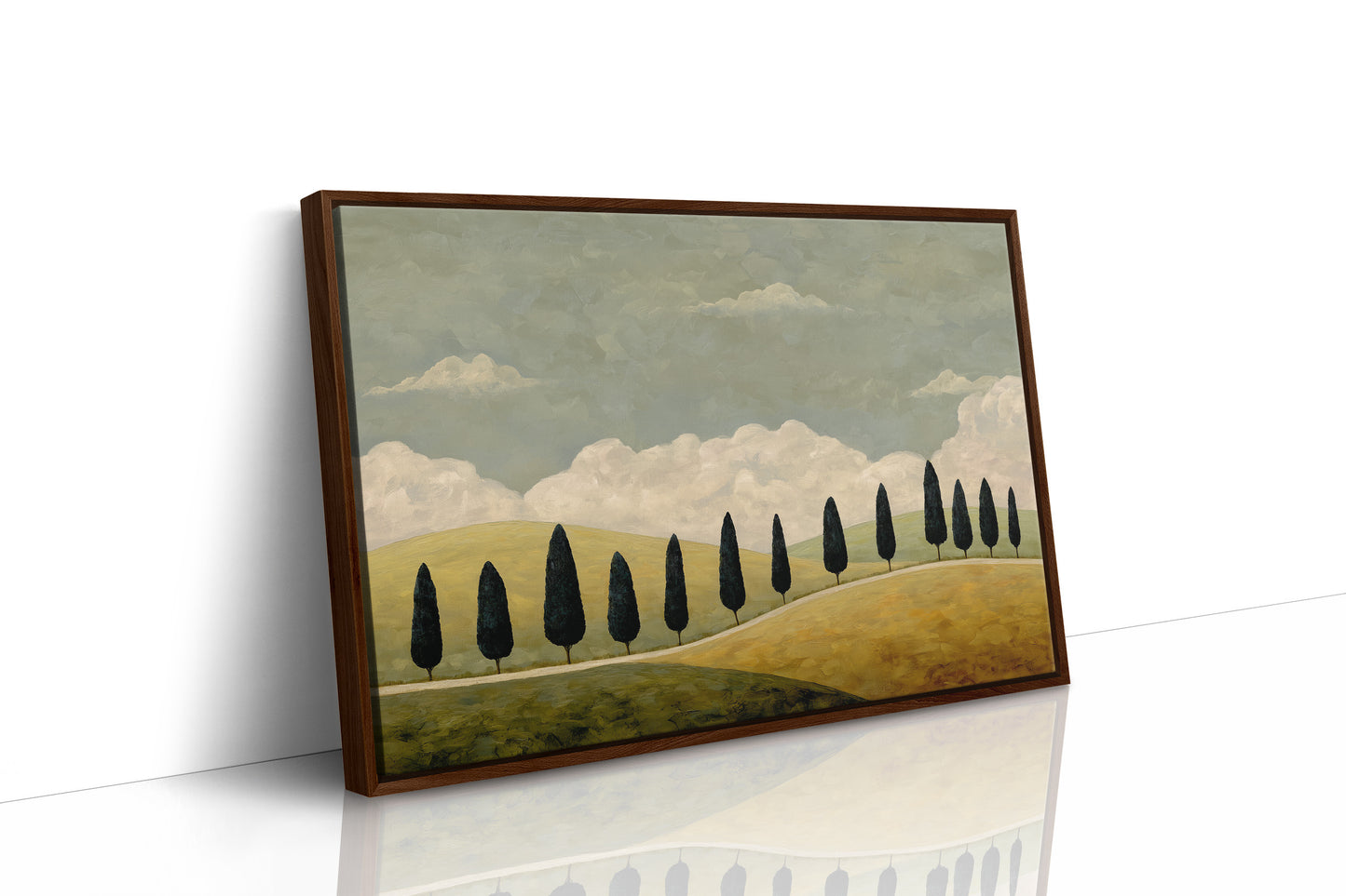 Cypress Line Across Quiet Hills