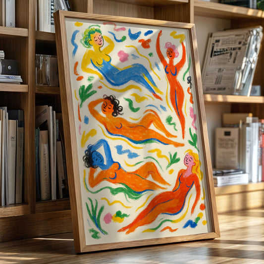 Joyful Nudes in Colorful Flow