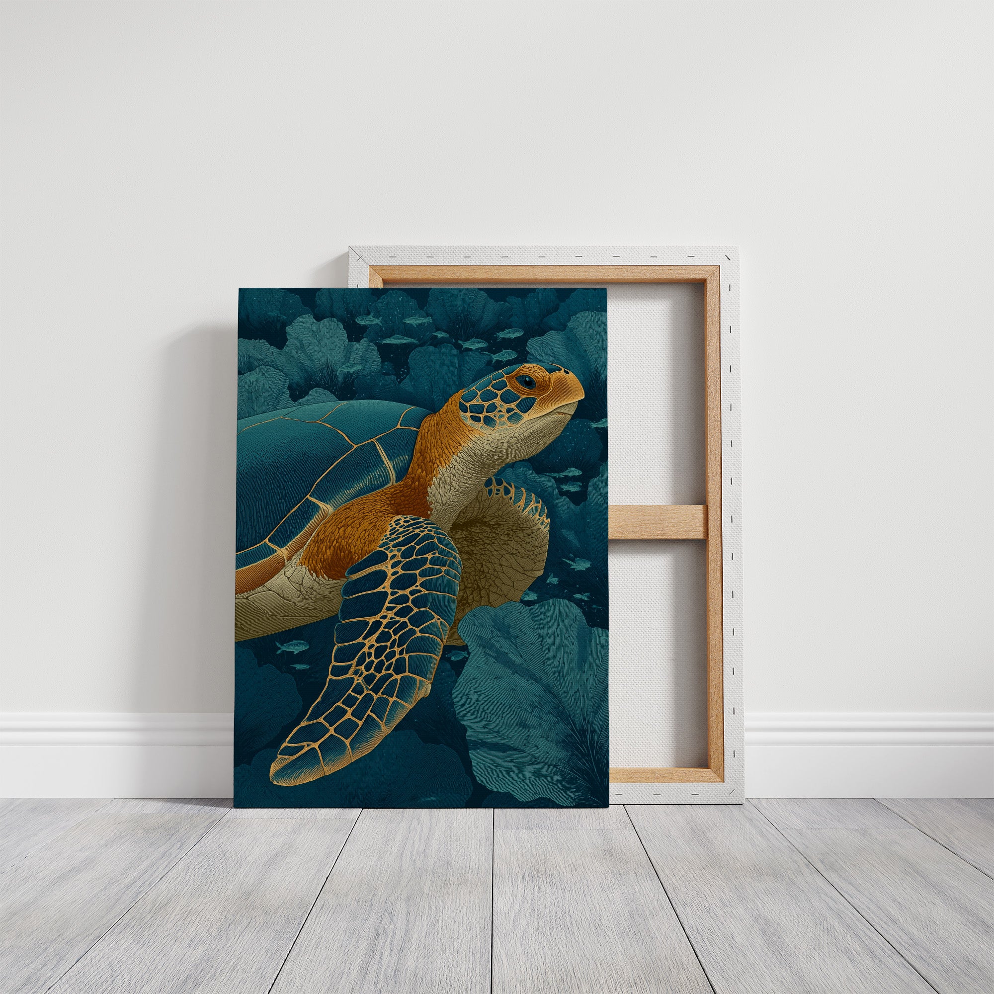 Turtle Among Coral Fans