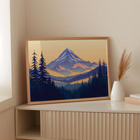 Alpine Gold Bathes Mountain Peaks