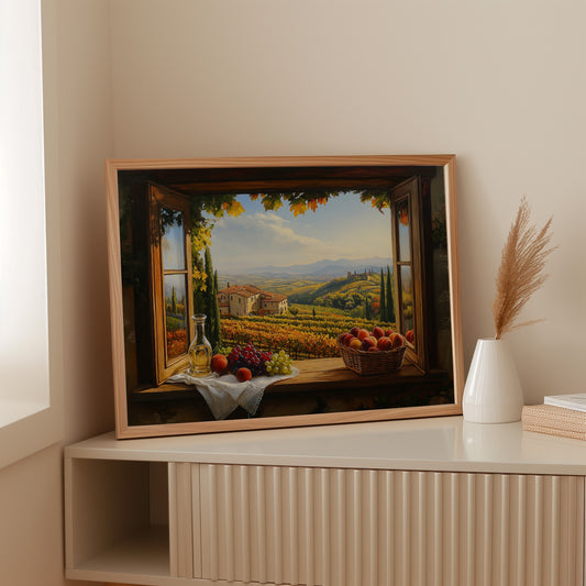 Autumn's Bounty Through Tuscan Windows
