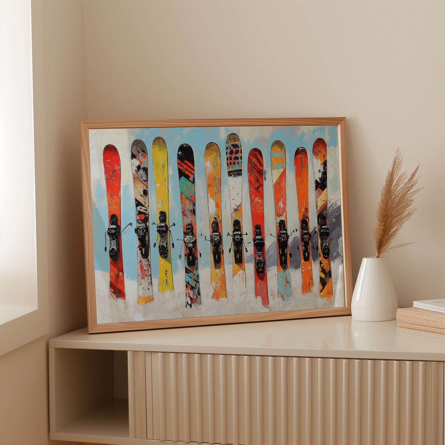 Snow Warriors Line The Lodge Wall