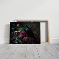 Raven's Tale Among Velvet Blooms