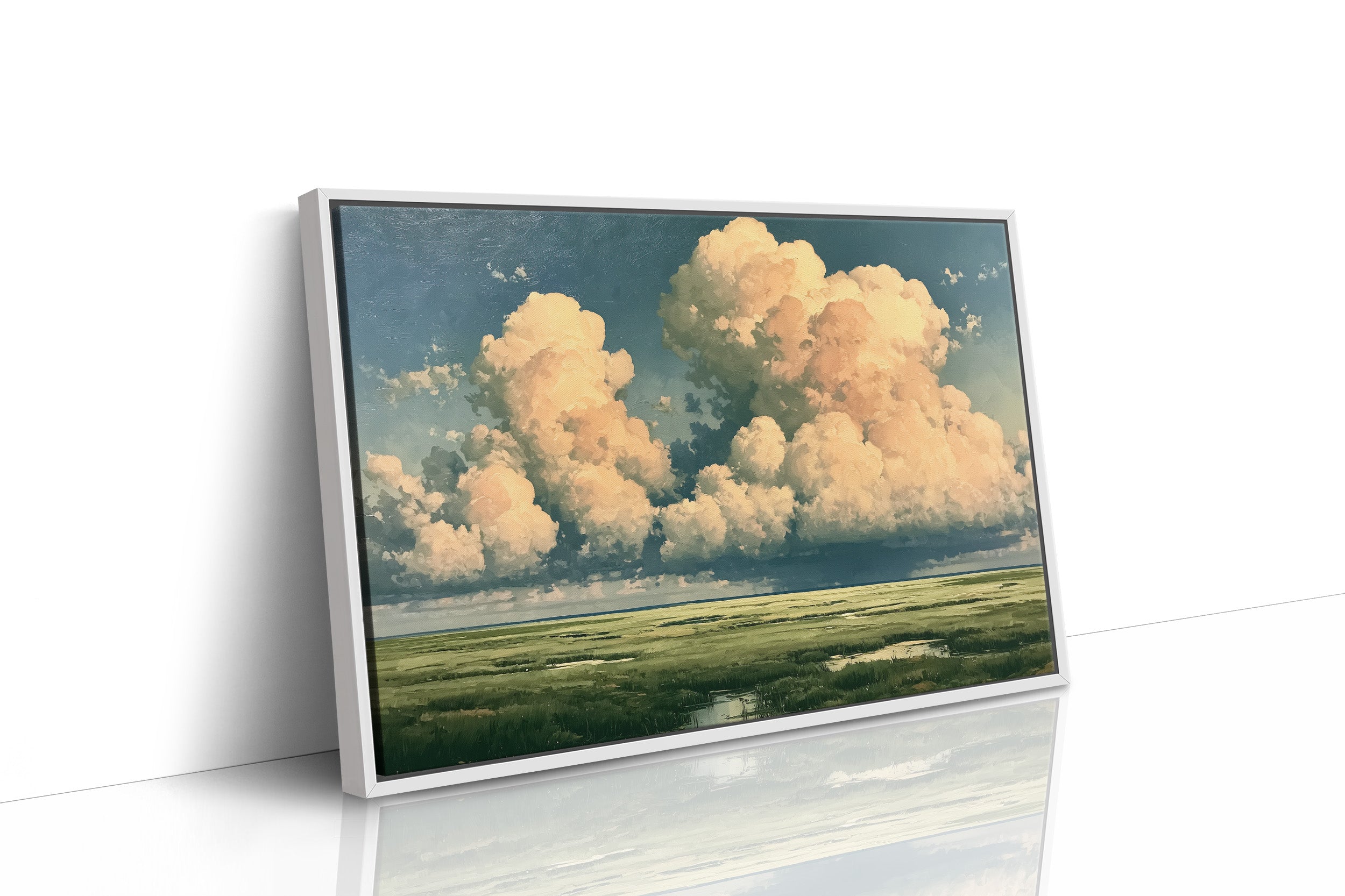 Peach Cloud Over the Marsh