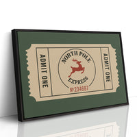 North Pole Express Ticket Print
