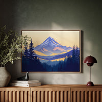 Alpine Gold Bathes Mountain Peaks