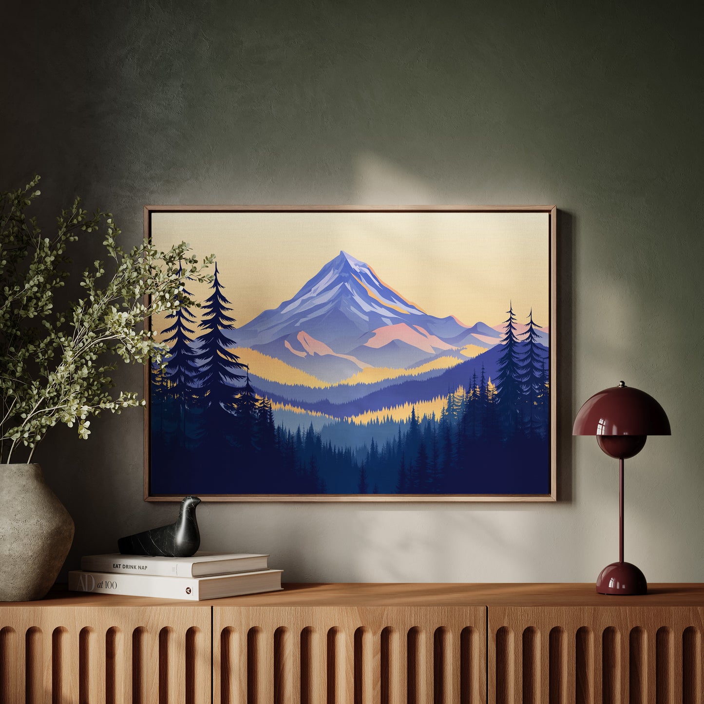 Alpine Gold Bathes Mountain Peaks