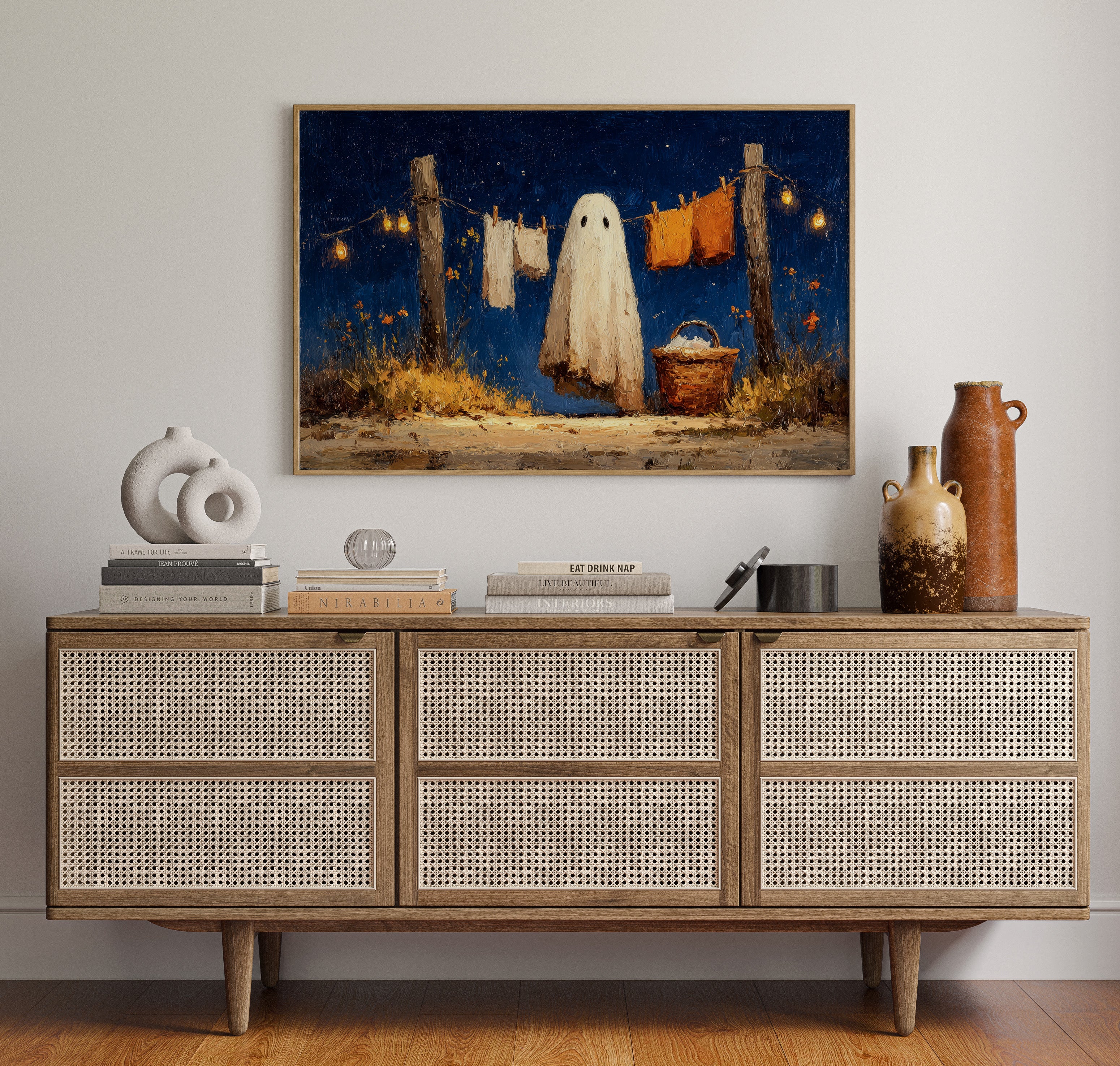 Laundry Day Beneath Starry Skies