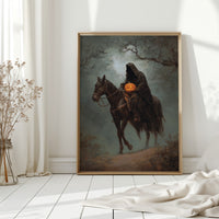Haunting Rider Halloween Art Print - Gothic Wall Decor - Gallery Canvas image 13