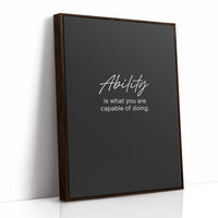 Ability Defines What You Can Do
