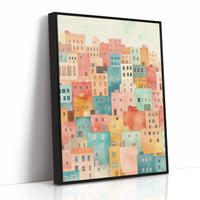 Stacked City Dreams Watercolor Print