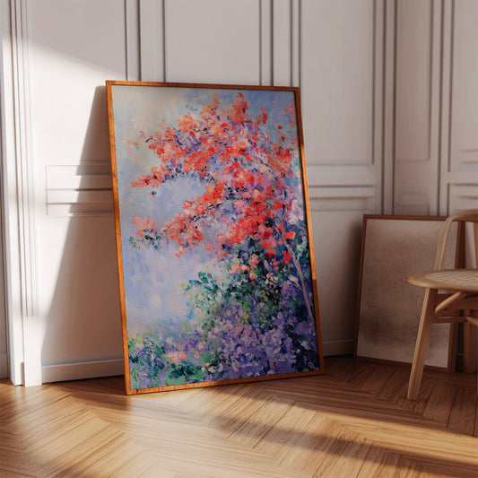 Blossoms Beneath a Vibrant Sky