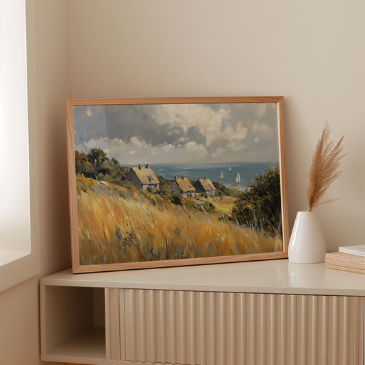Sailboats Dance Past Golden Hills