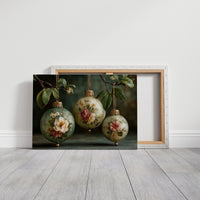 Sage Ornaments Painted With Roses