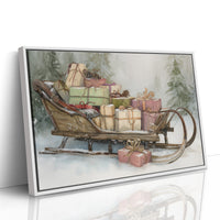 Vintage Sleigh Carries Winter's Promises