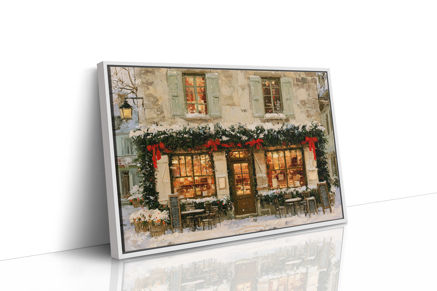 Café Tables In The Snow
