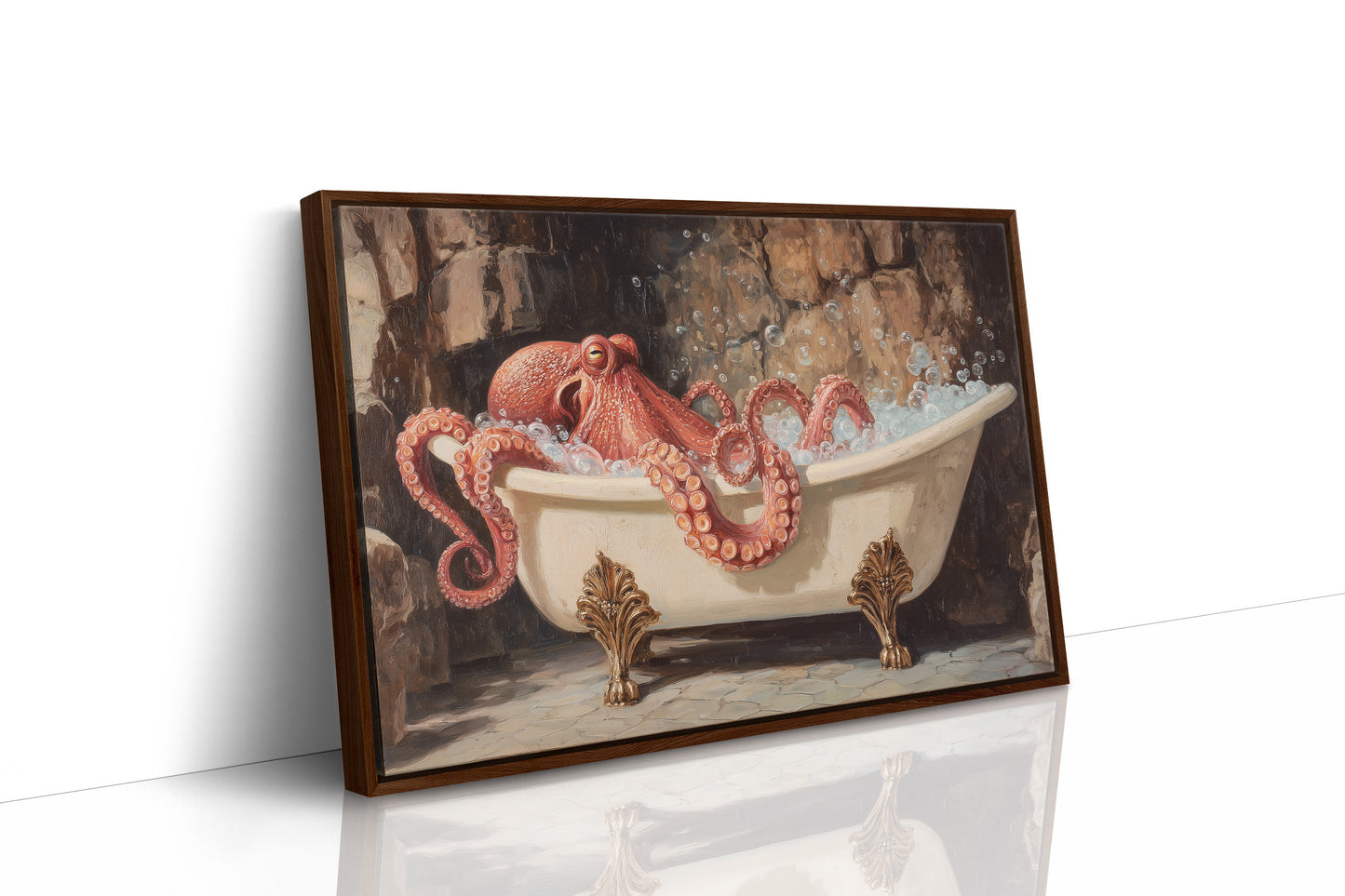 Crimson Tentacles In Vintage Bath