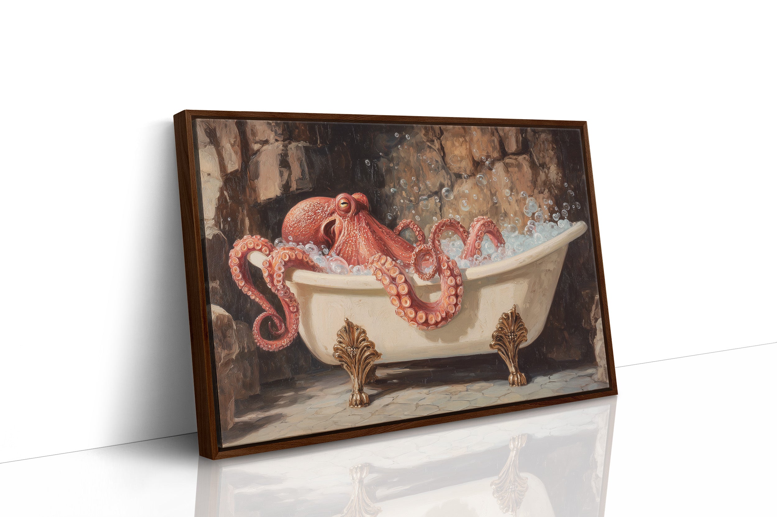 Crimson Tentacles In Vintage Bath