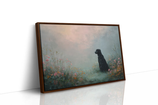 Faithful Companion In Misty Meadow