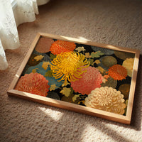 Chrysanthemums Dance In Golden Hour