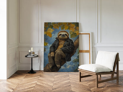 Sloth in a Leather Jacket