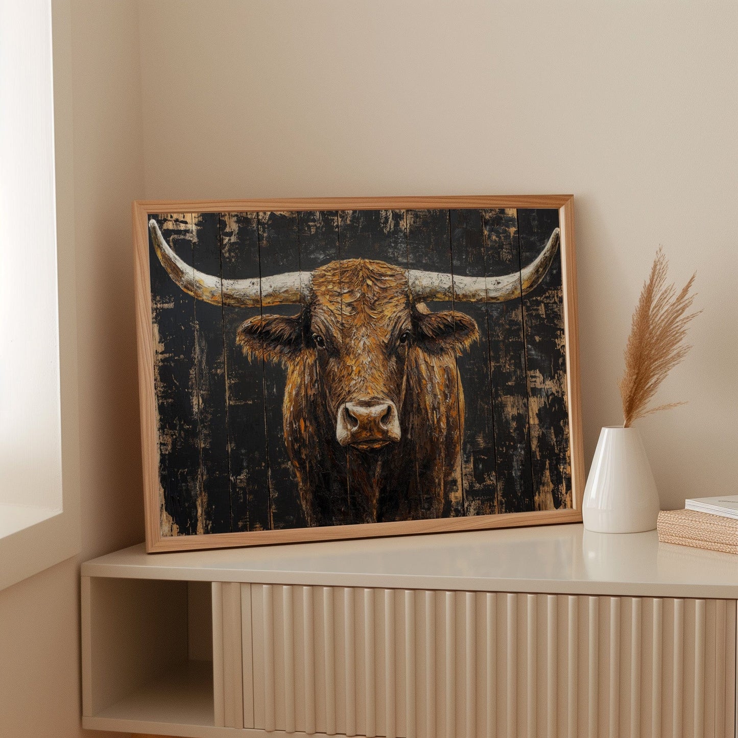 Highland Cattle Wears Autumn's Crown