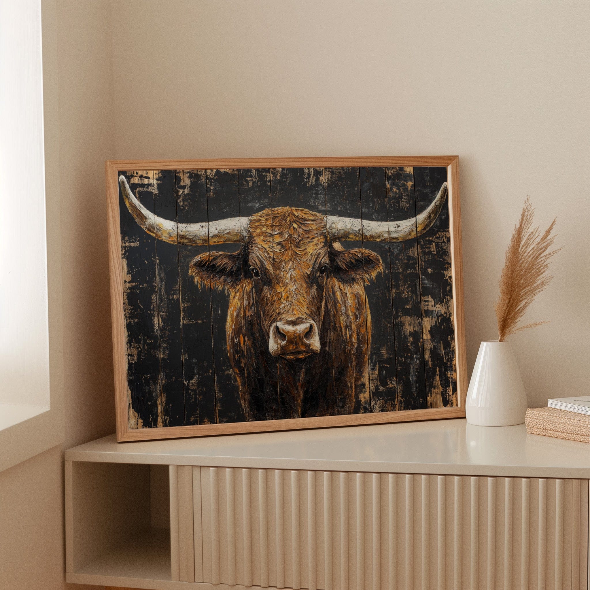 Highland Cattle Wears Autumn's Crown