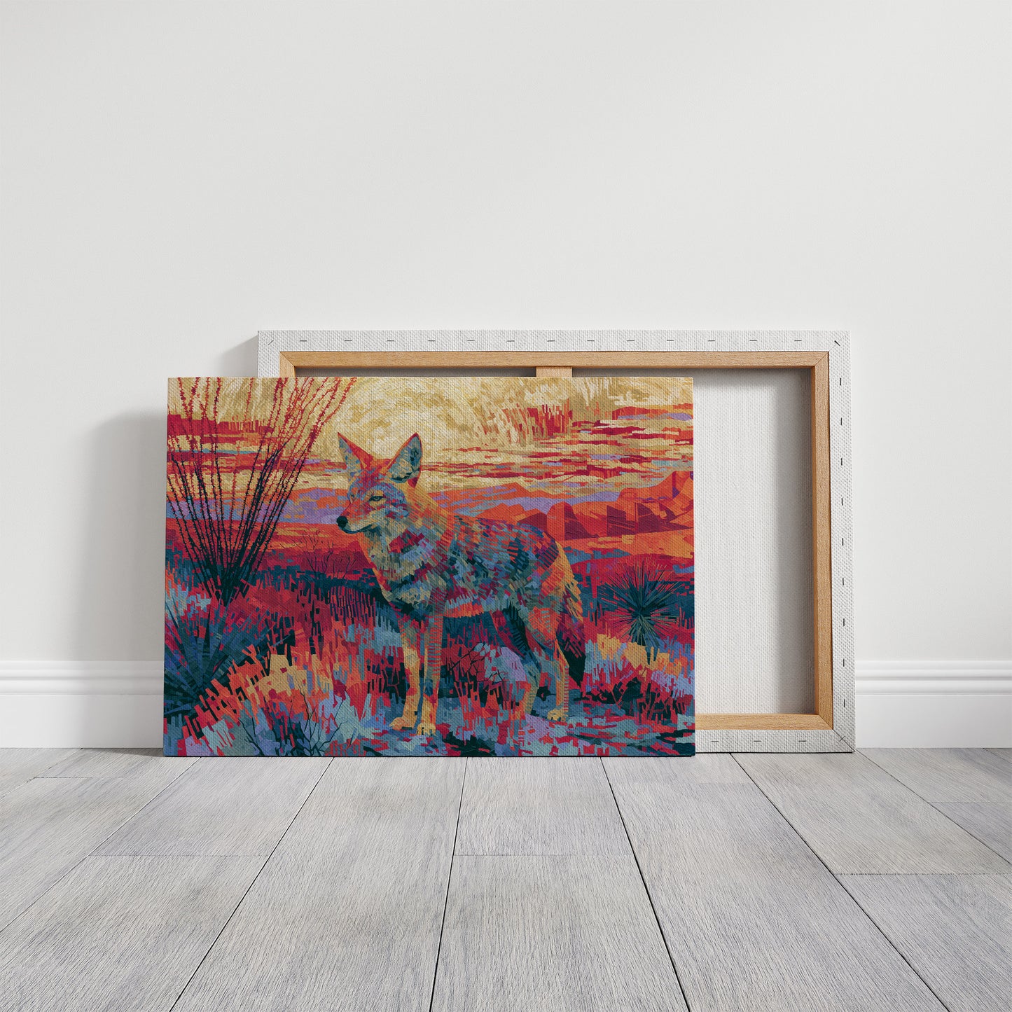 Coyote at Sundown, Fauvist Desert