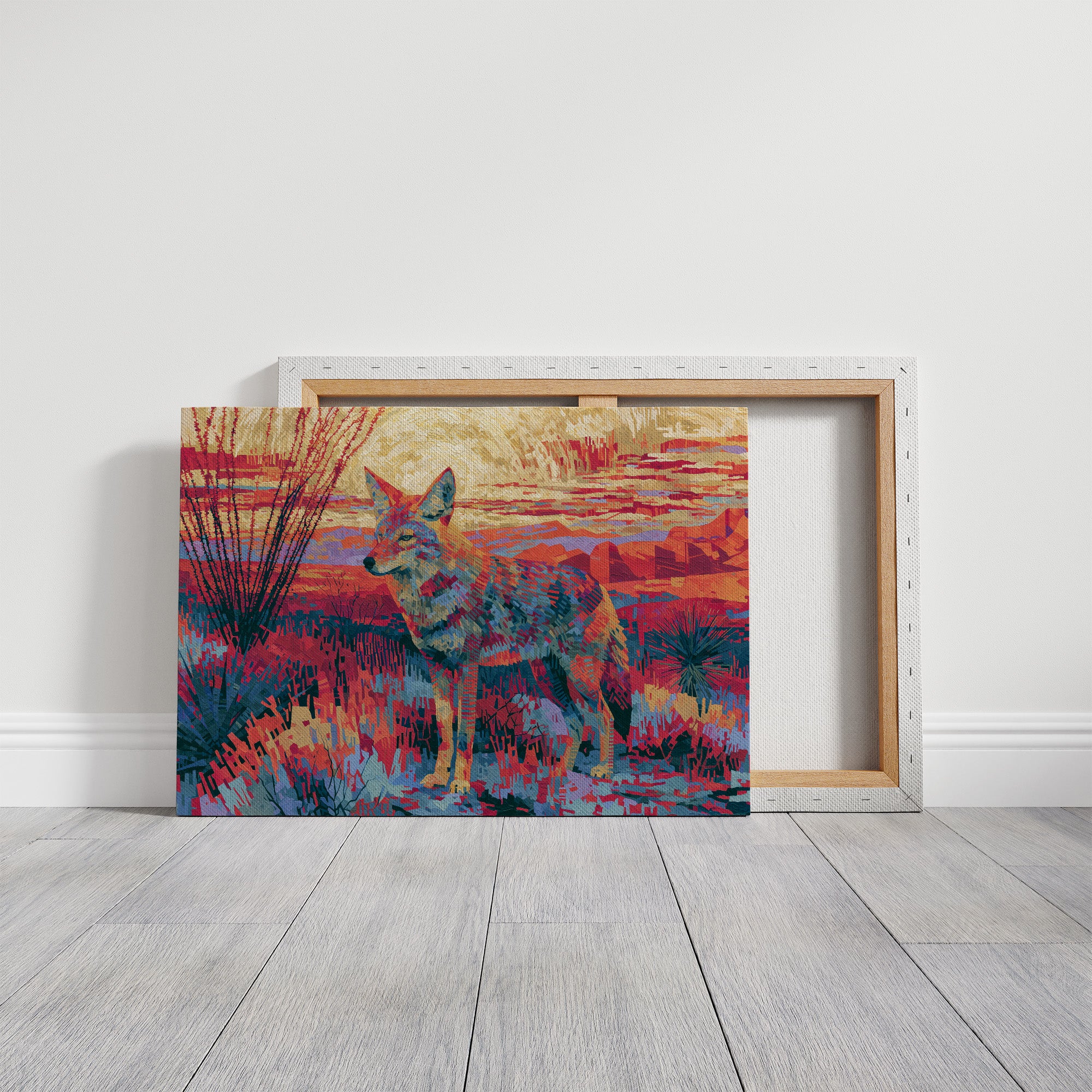 Coyote at Sundown, Fauvist Desert