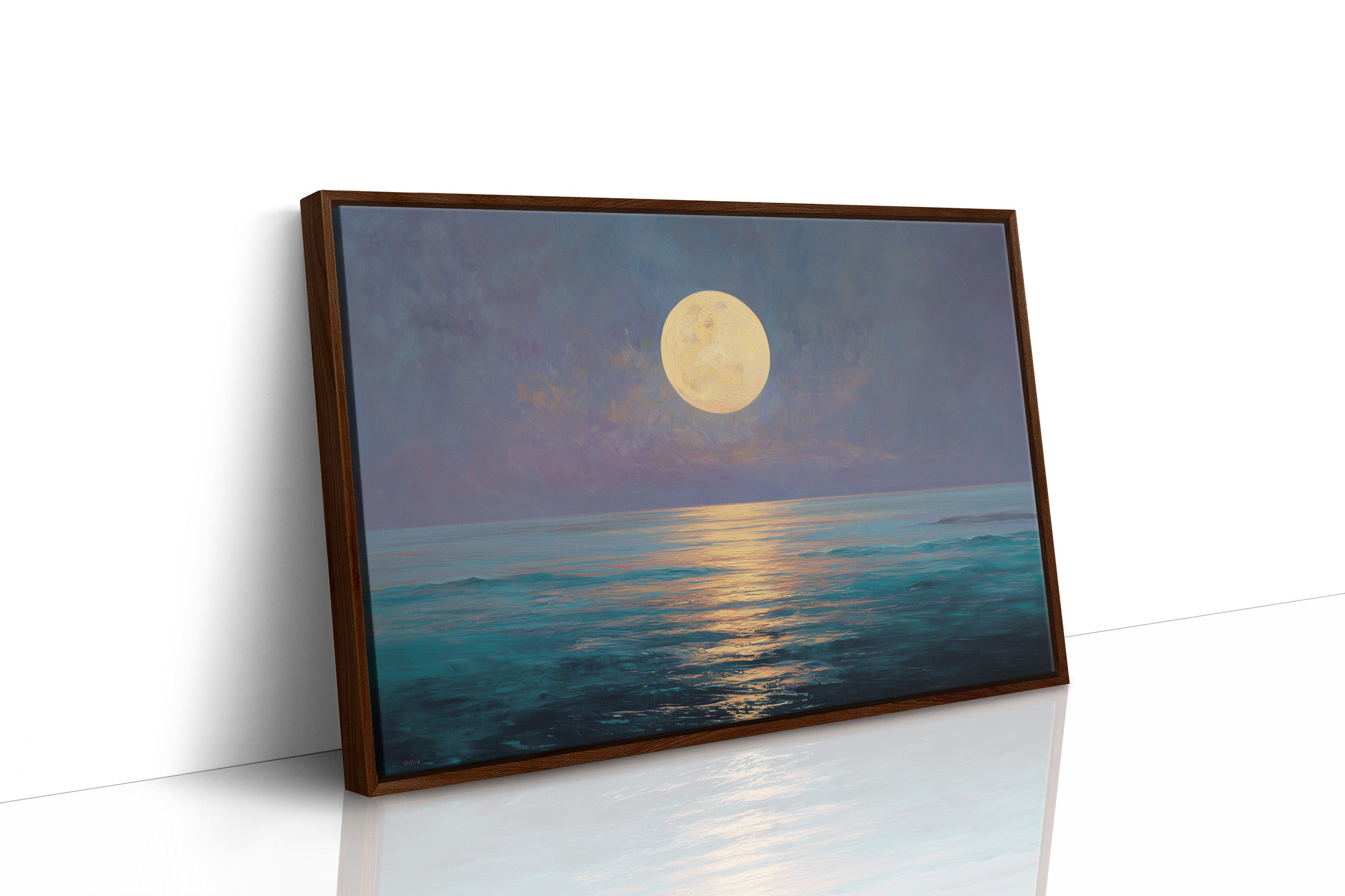 Full Moon Paints Ocean Gold