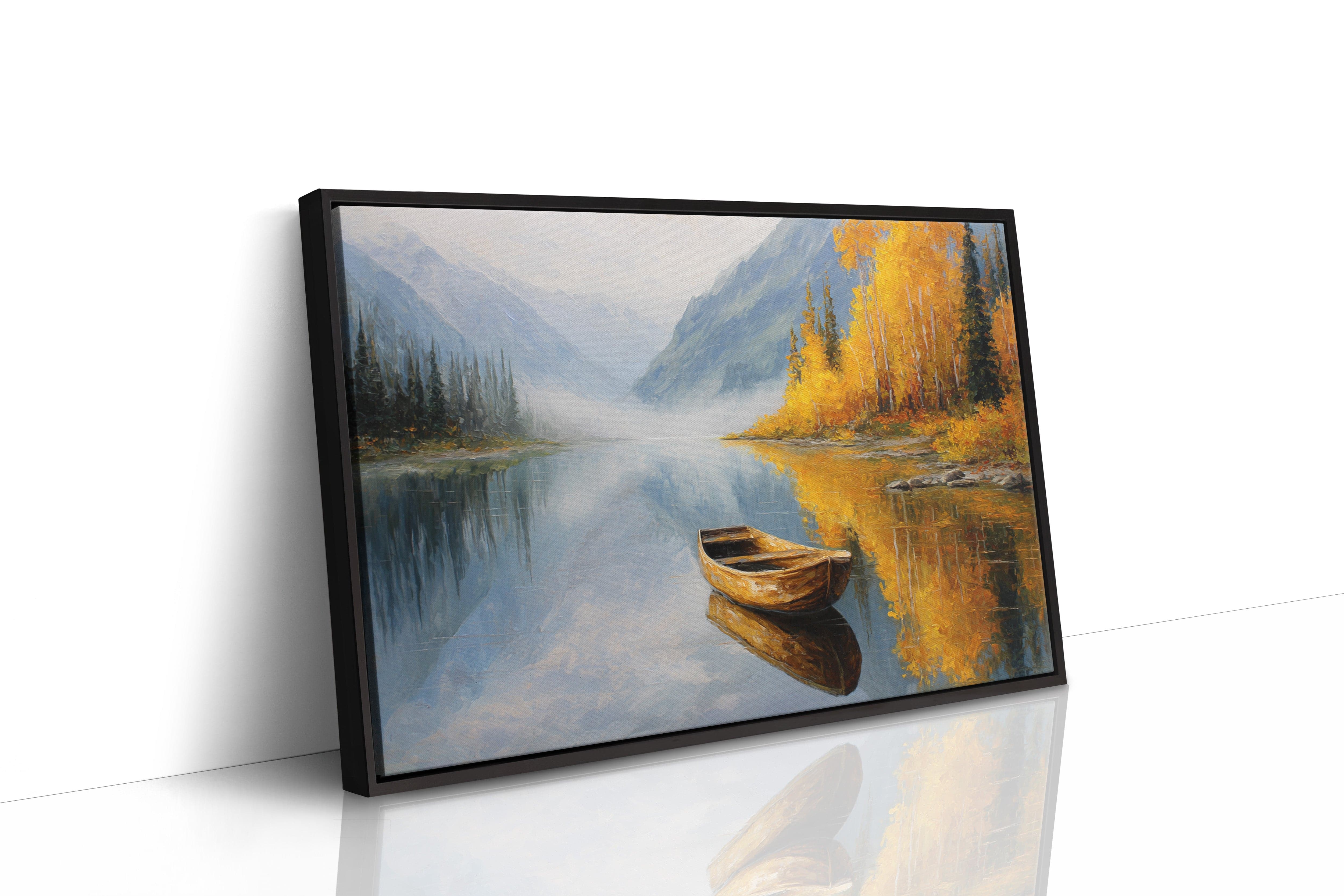 Autumn Canoe Waits For Adventure
