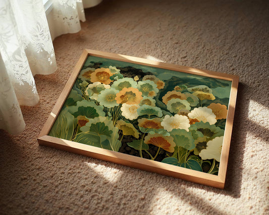 Sunlit Poppies Dance In Jade