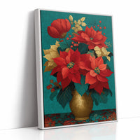 Poinsettias in Gold