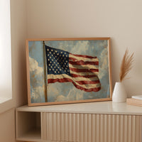 Liberty's Colors Dance Above Summer Clouds