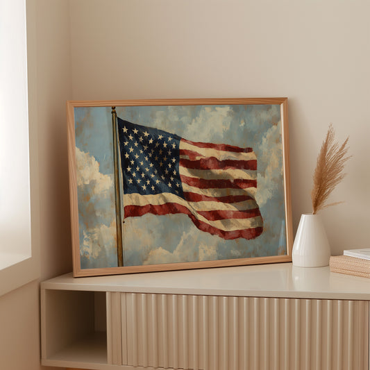 Liberty's Colors Dance Above Summer Clouds
