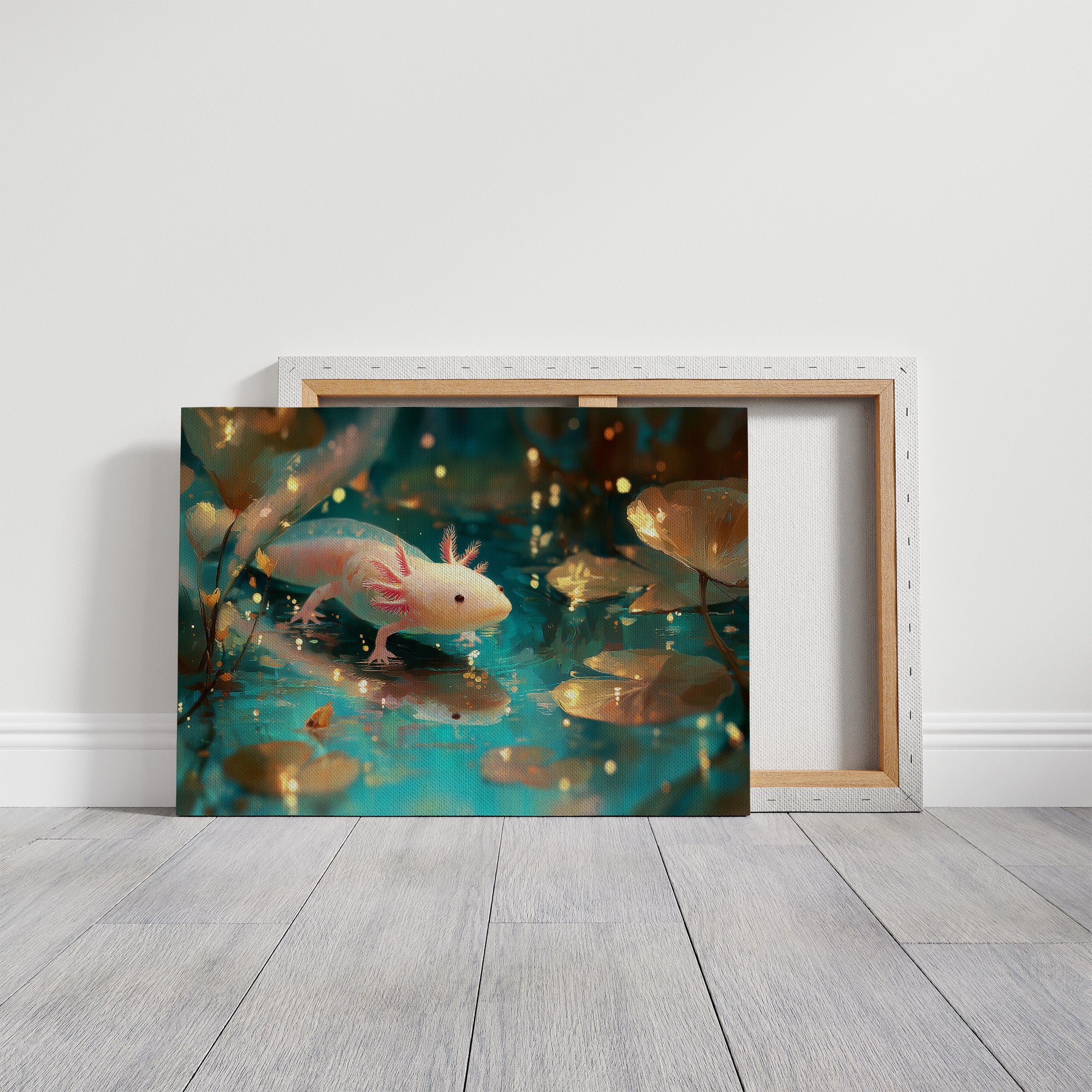 Pale Wanderer Among Turquoise Depths