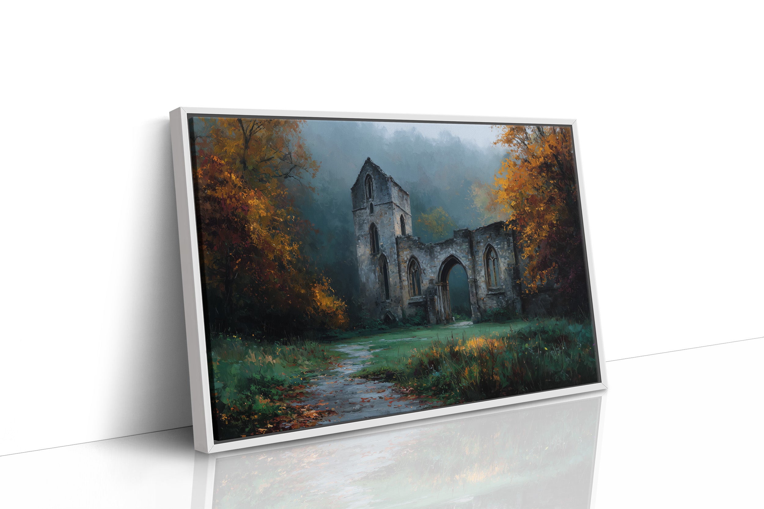 Ruins in Autumn Fog