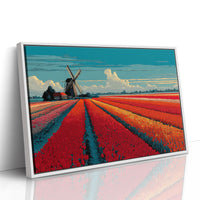 Tulips in Formation, Windmill on Duty