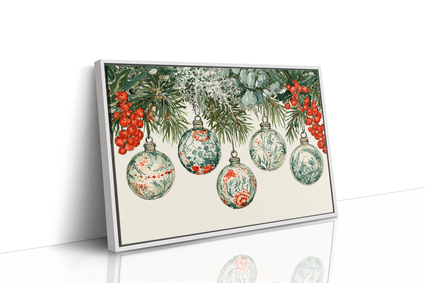 Painted Glass, Winter Berries